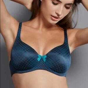 Anita Teal and Navy Underwire Bra
